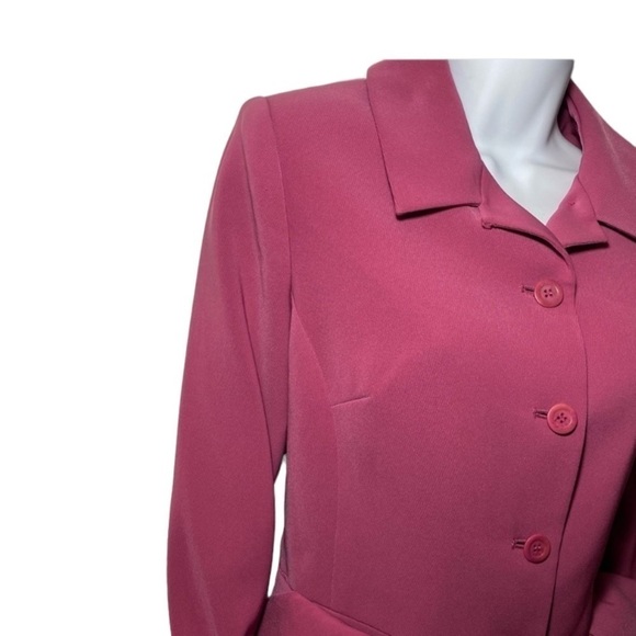 Kasper ASL Blaser Jacket w/ Button Down Font and Collar. Size 12P Color: Pink - Picture 1 of 15